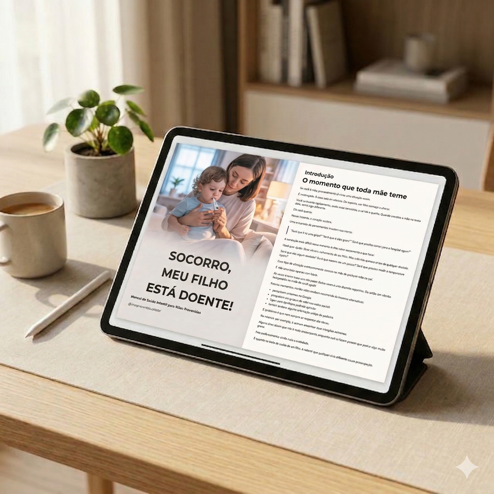 Páginas internas do manual mostrando checklists organizados e conteúdo premium